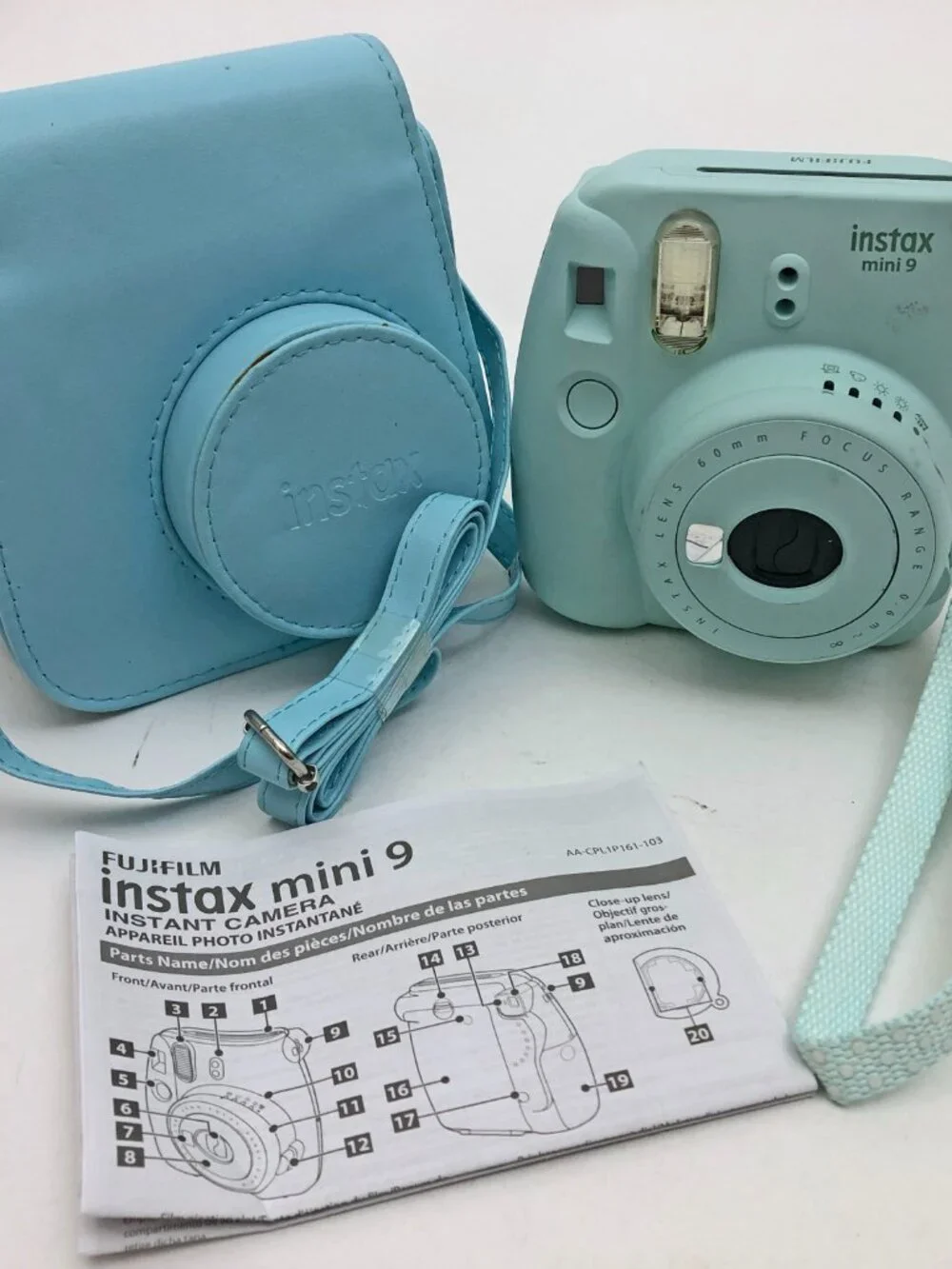 Fujifilm Instax Mini 9 Instant Film Camera Blue With Case